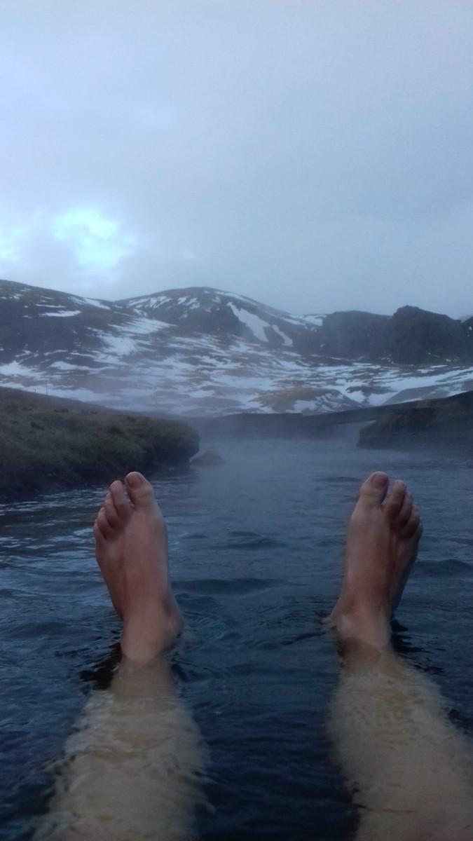 Termální koupel na Islandu