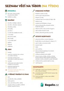 Seznam věcí na tábor ke stažení