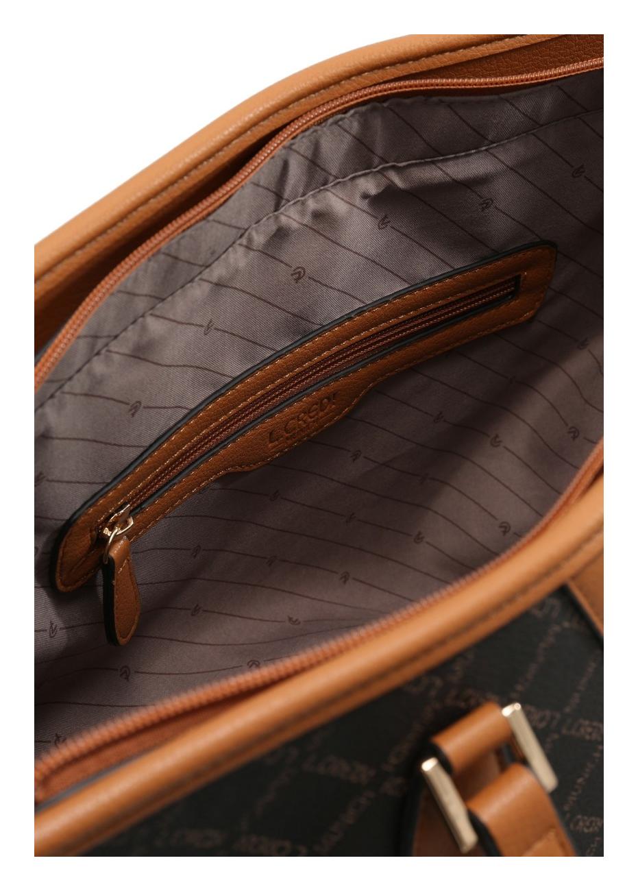 Dámská taška L.CREDI Filiberta Shopper Brown