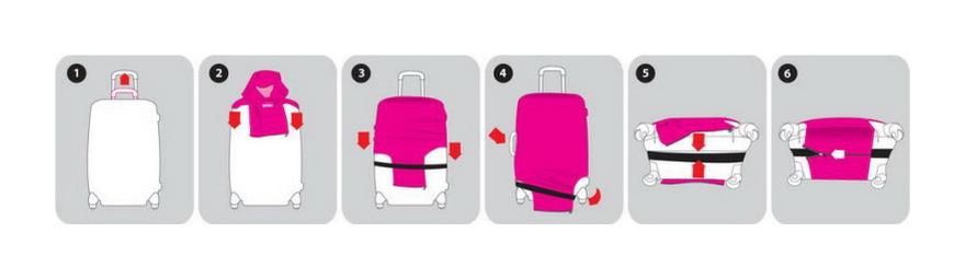 Potah na kufr REAbags 9043 Bohemian Rose (obrázek 3)