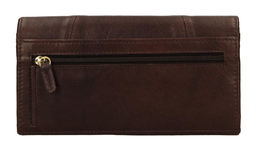 Dámská kožená peněženka Lagen PWL-388 Dark Brown