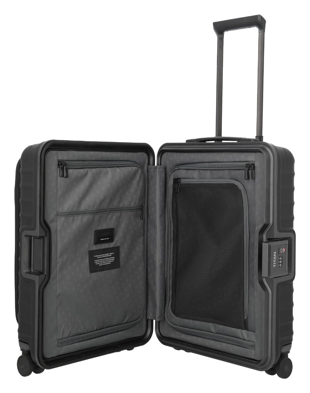 Palubní kufr na notebook Titan Overseas S Front pocket Nightshade black