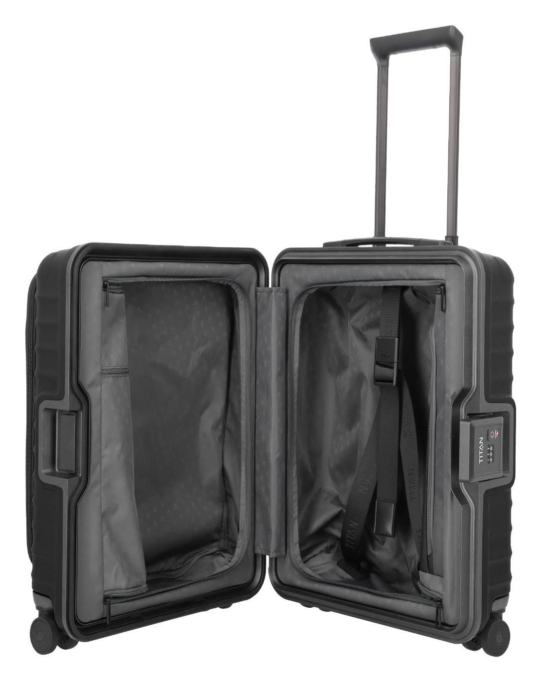 Palubní kufr na notebook Titan Overseas S Front pocket Nightshade black