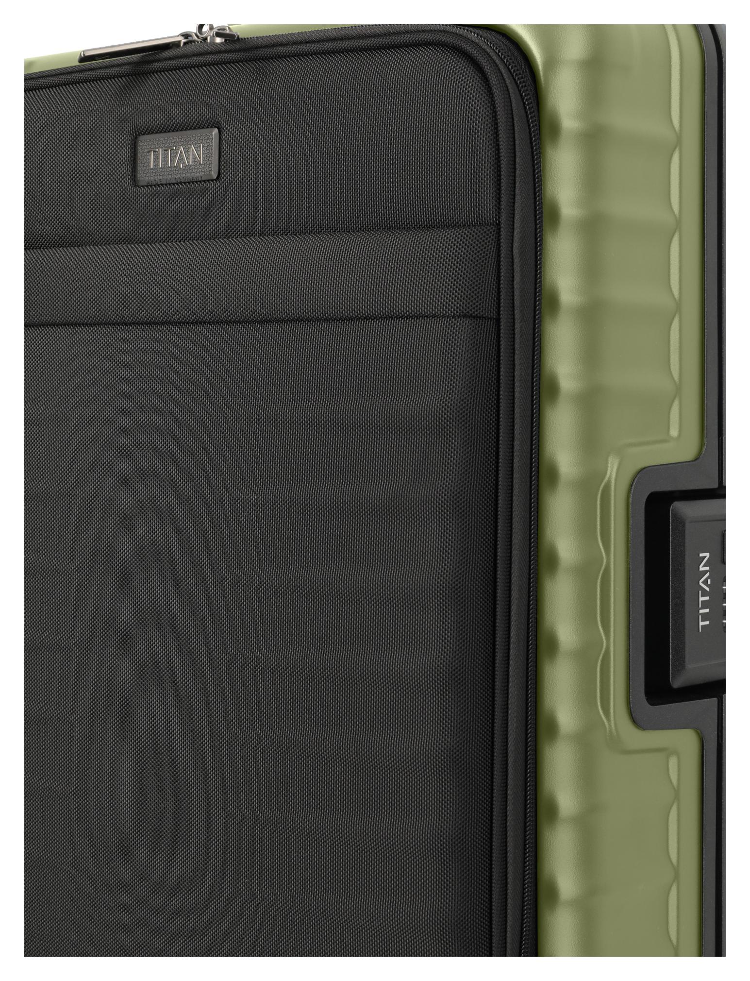 Palubní kufr na notebook Titan Overseas S Front pocket Forest green