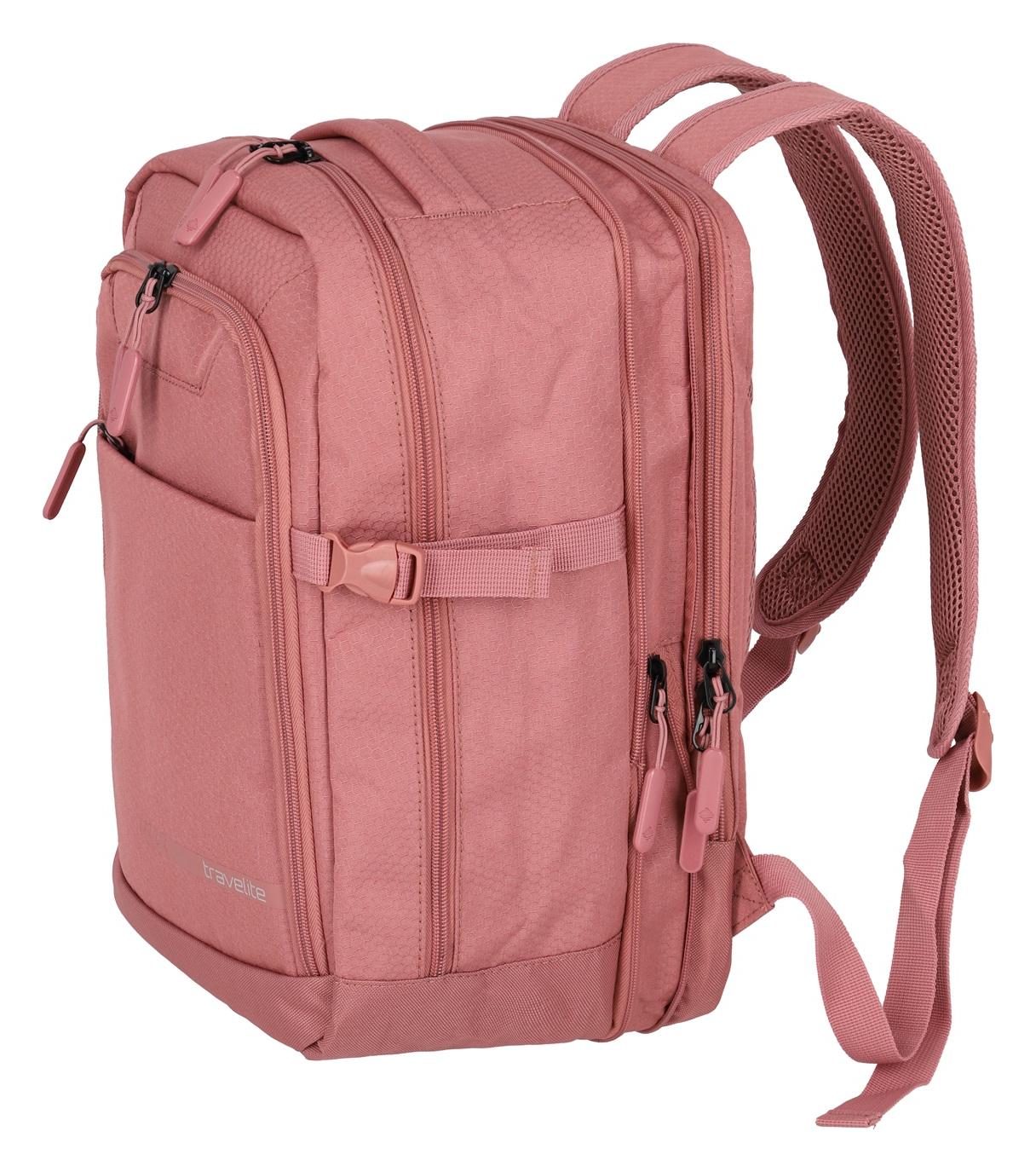 Batoh do letadla 40x20x25 Travelite Kick Off Cabin Backpack Rosé