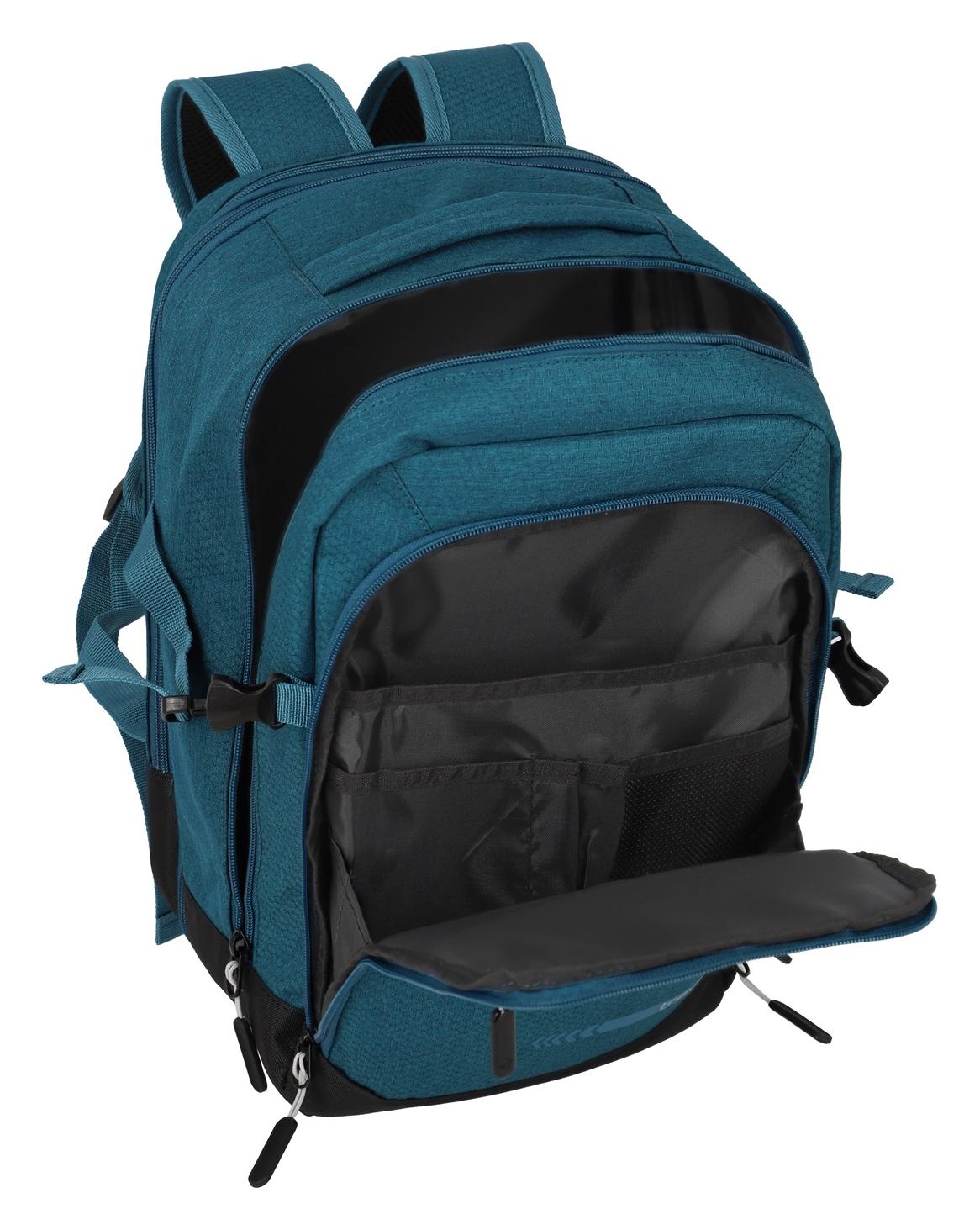 Batoh do letadla 40x20x25 Travelite Kick Off Cabin Backpack Petrol (obrázek 6)