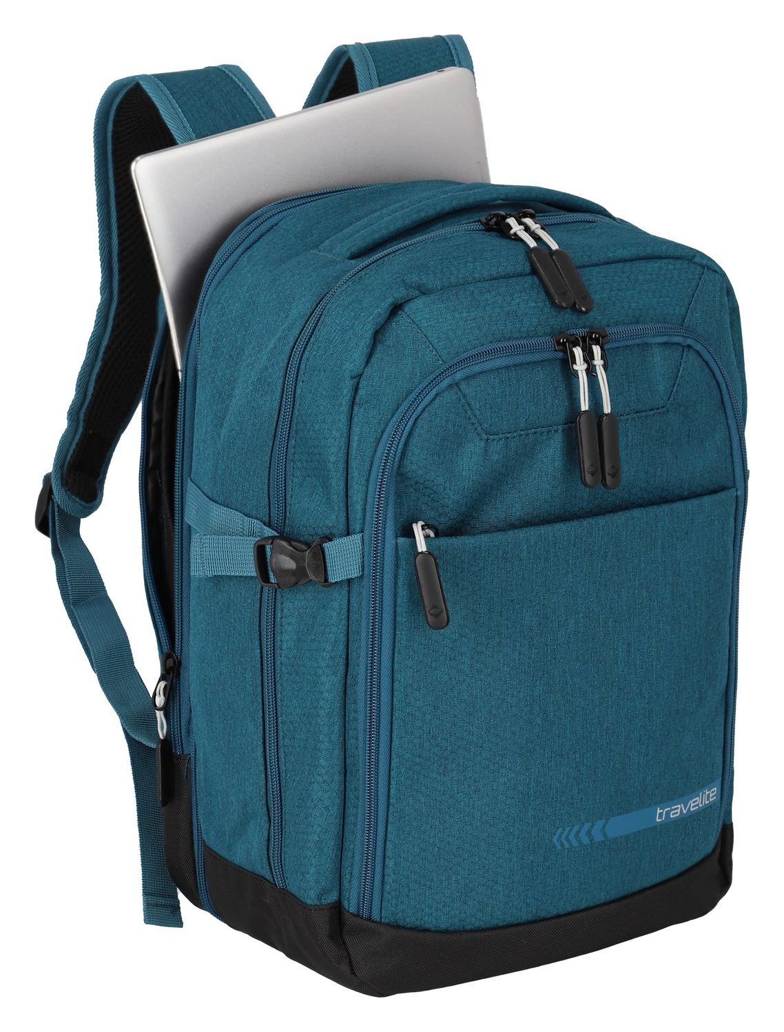Batoh do letadla 40x20x25 Travelite Kick Off Cabin Backpack Petrol (obrázek 5)