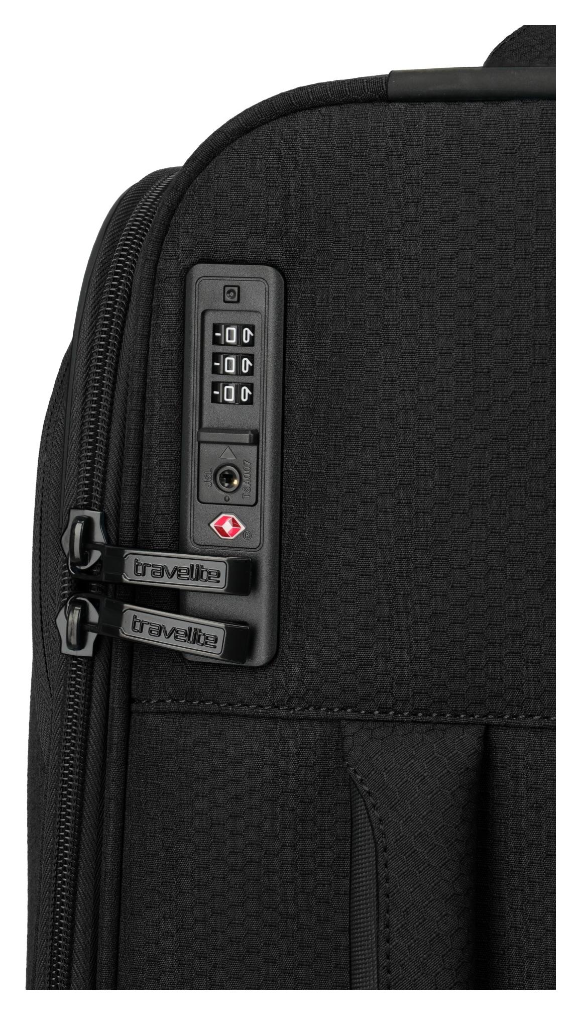 Textilní palubní kufr Travelite Kick Off 4w S Black