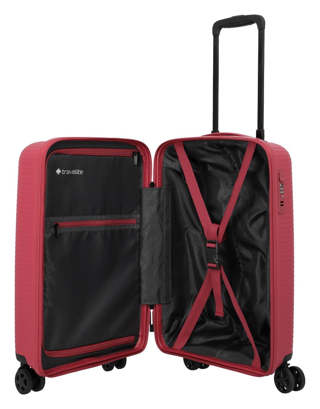 Palubní kufr Travelite Air Stripe S Slim Red