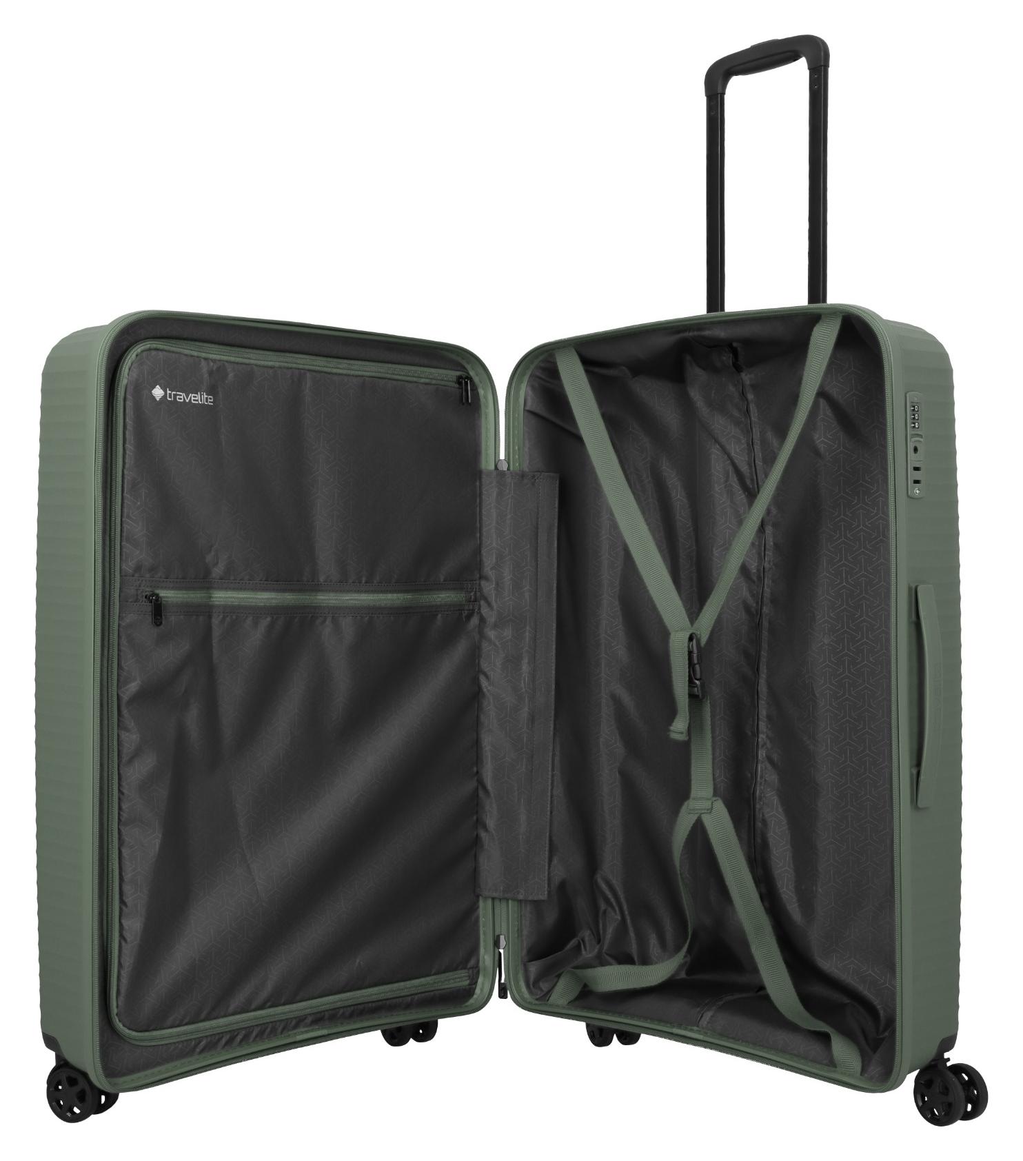 Velký skořepinový kufr Travelite Air Stripe L Green (obrázek 6)