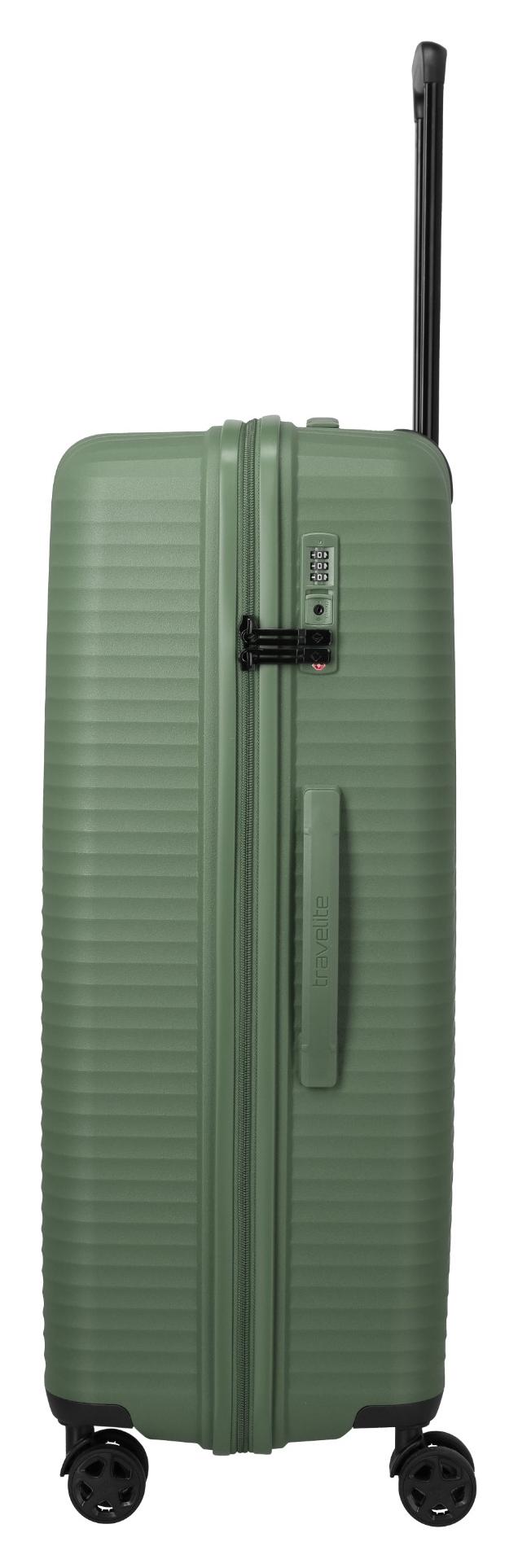 Velký skořepinový kufr Travelite Air Stripe L Green (obrázek 4)