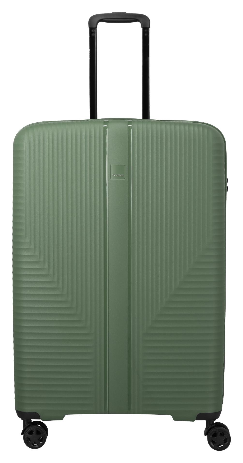 Velký skořepinový kufr Travelite Air Stripe L Green