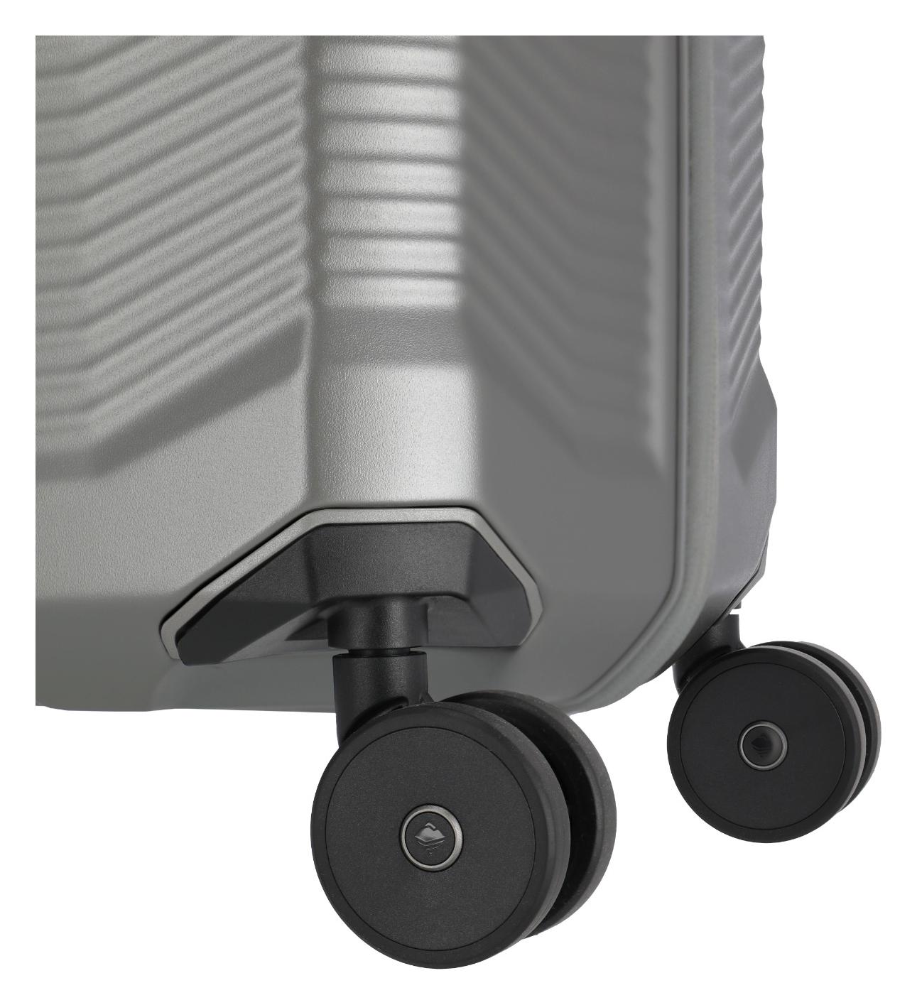 Střední skořepinový kufr Travelite Millennium M Silver