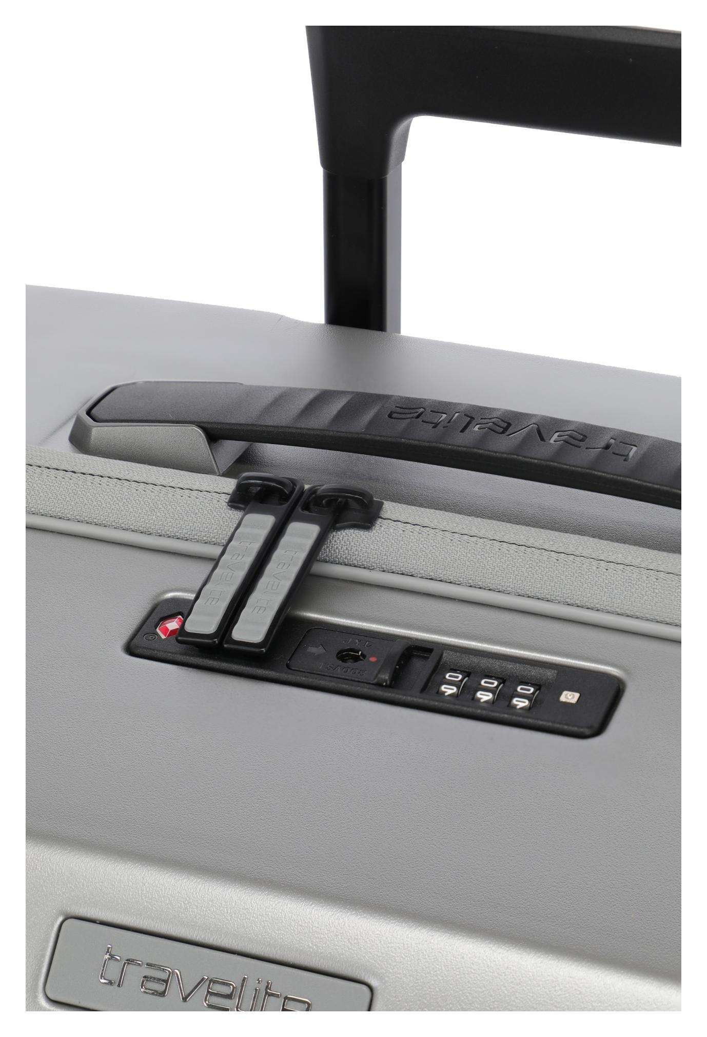 Střední skořepinový kufr Travelite Millennium M Silver (obrázek 3)