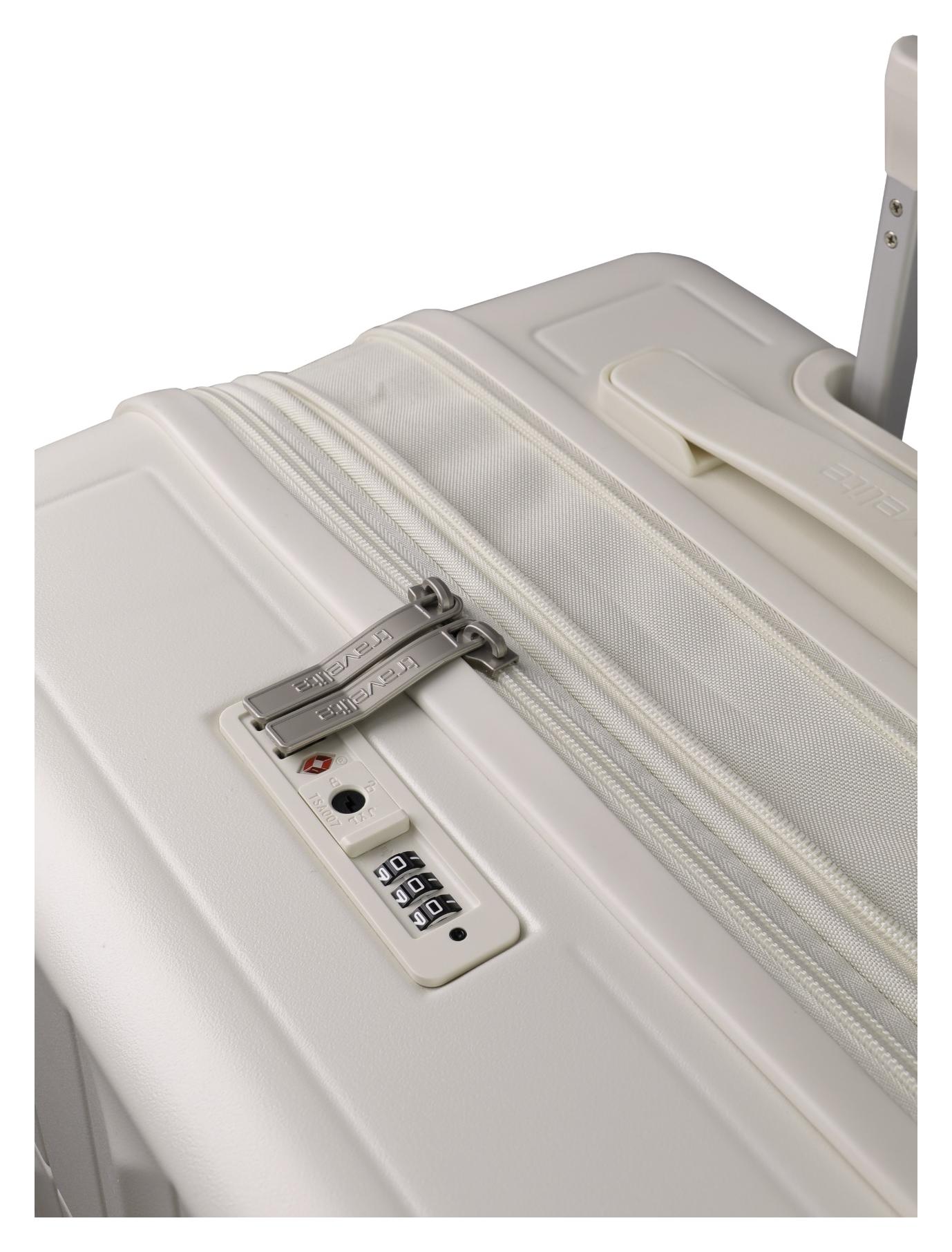 Střední skořepinový kufr Travelite Panello M Ivory