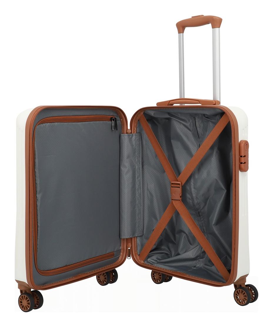 Kabinový kufr 55x40x20 Travelite Bali S White/Cognac - Obrázek 6