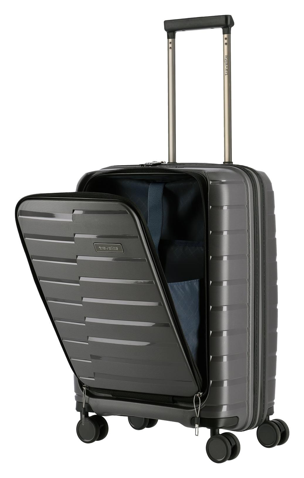 Palubní kufr na notebook Travelite Air Base 4w S Front pocket Anthracite - Obrázek 6