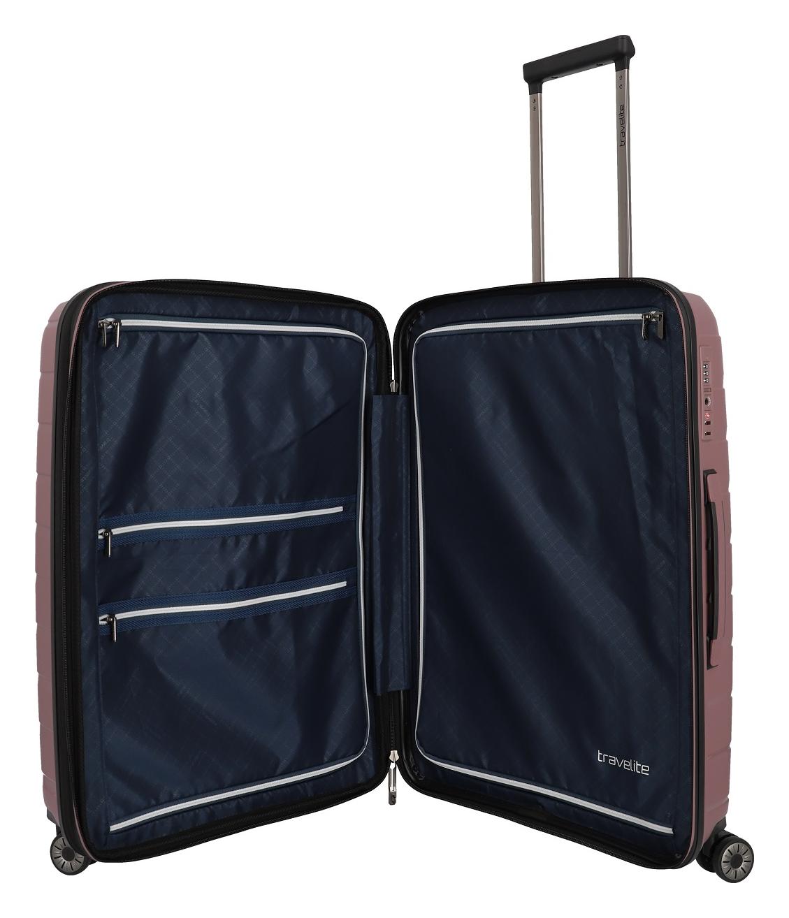 Střední skořepinový kufr na kolečkách Travelite Air Base M Lilac