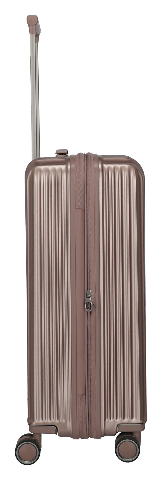 Střední skořepinový kufr na kolečkách Travelite Paros 4w M Cappuccino - Obrázek 5