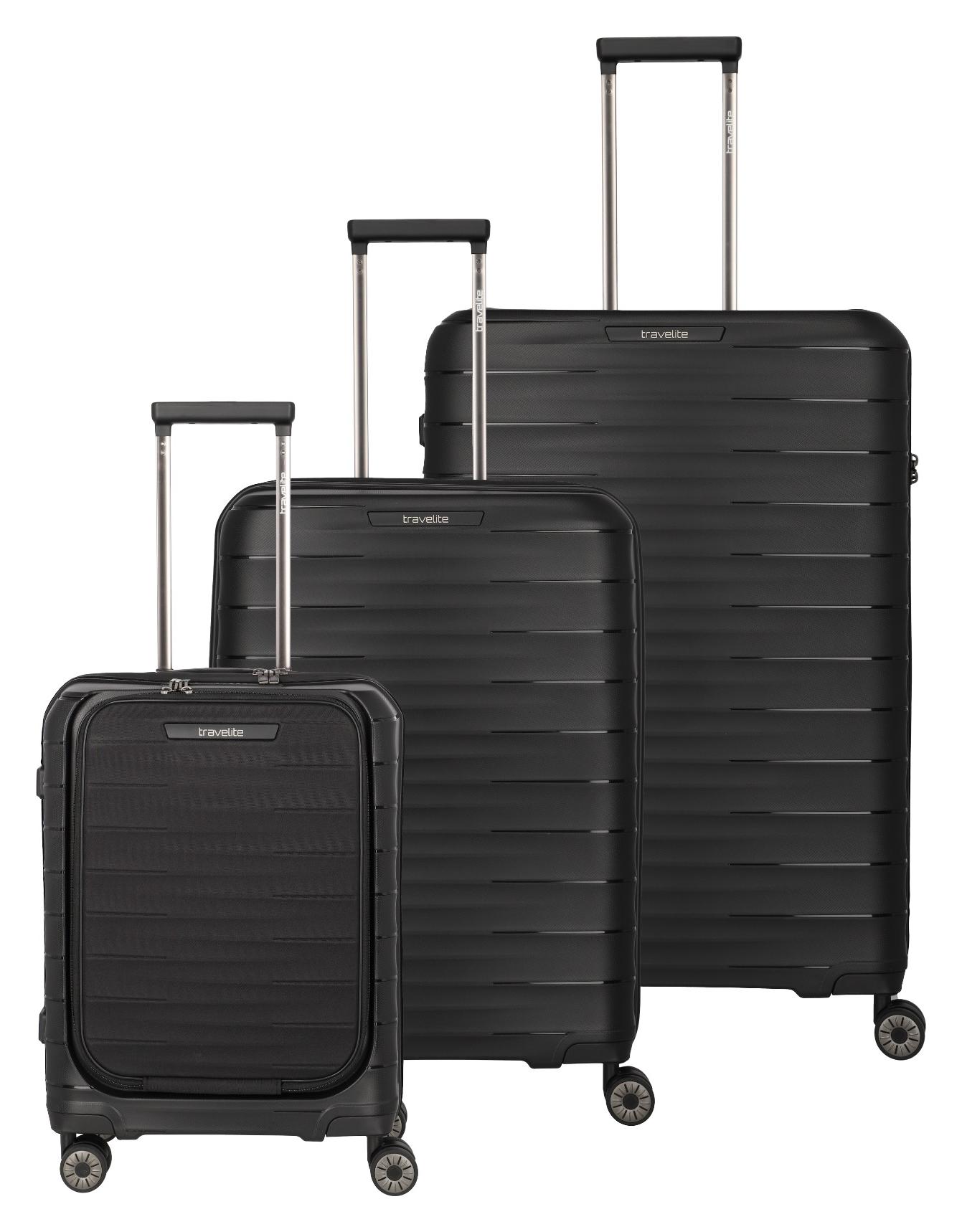 Sada cestovních kufrů Travelite Mooby S,M,L Front pocket Black