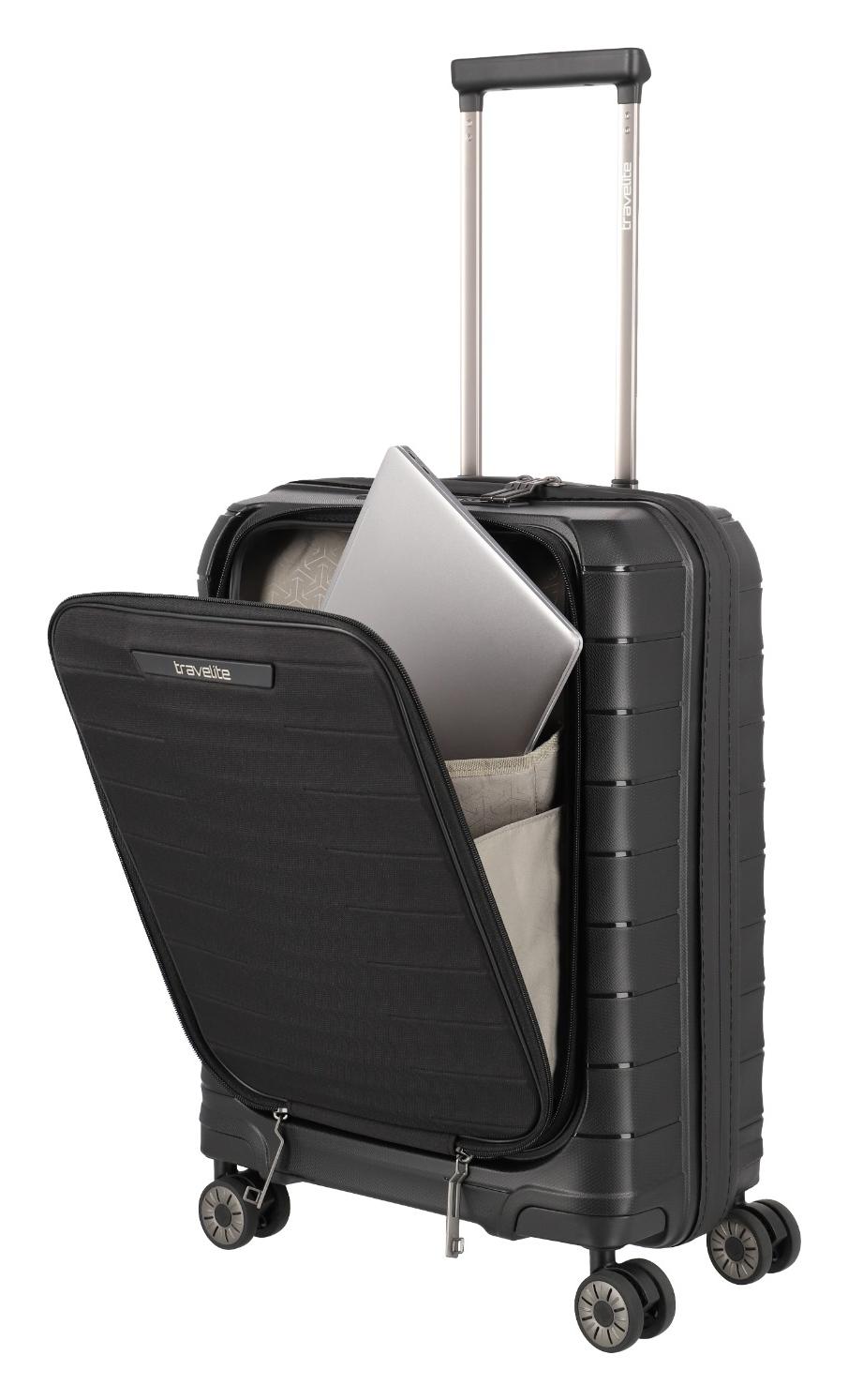 Sada cestovních kufrů Travelite Mooby S,M,L Front pocket Black (obrázek 5)