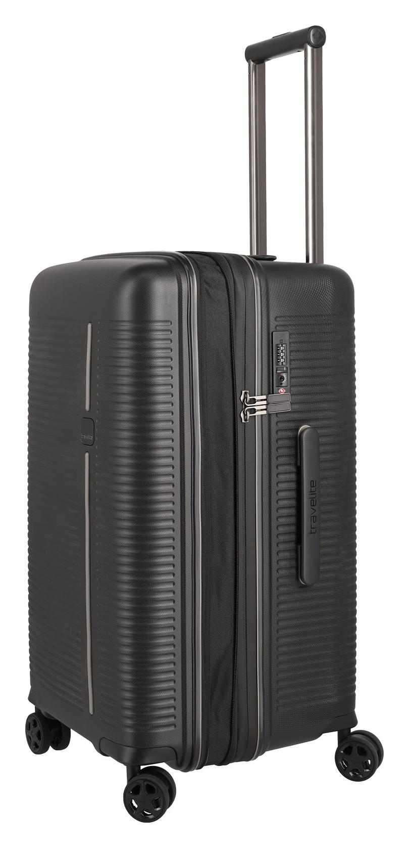 Střední cestovní kufr na kolečkách Travelite Roomer Trunk M Black