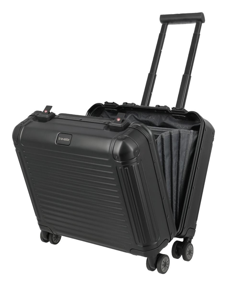 Palubní kufr na notebook Travelite Next Business wheeler 4w Black
