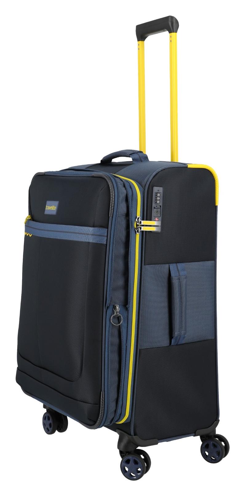 Střední textilní kufr Travelite Color Craze M Navy - Obrázek 5