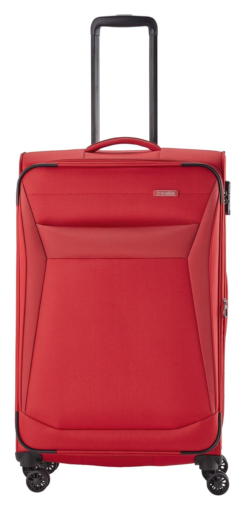 Velký textilní kufr na kolečkách Travelite Chios L Red