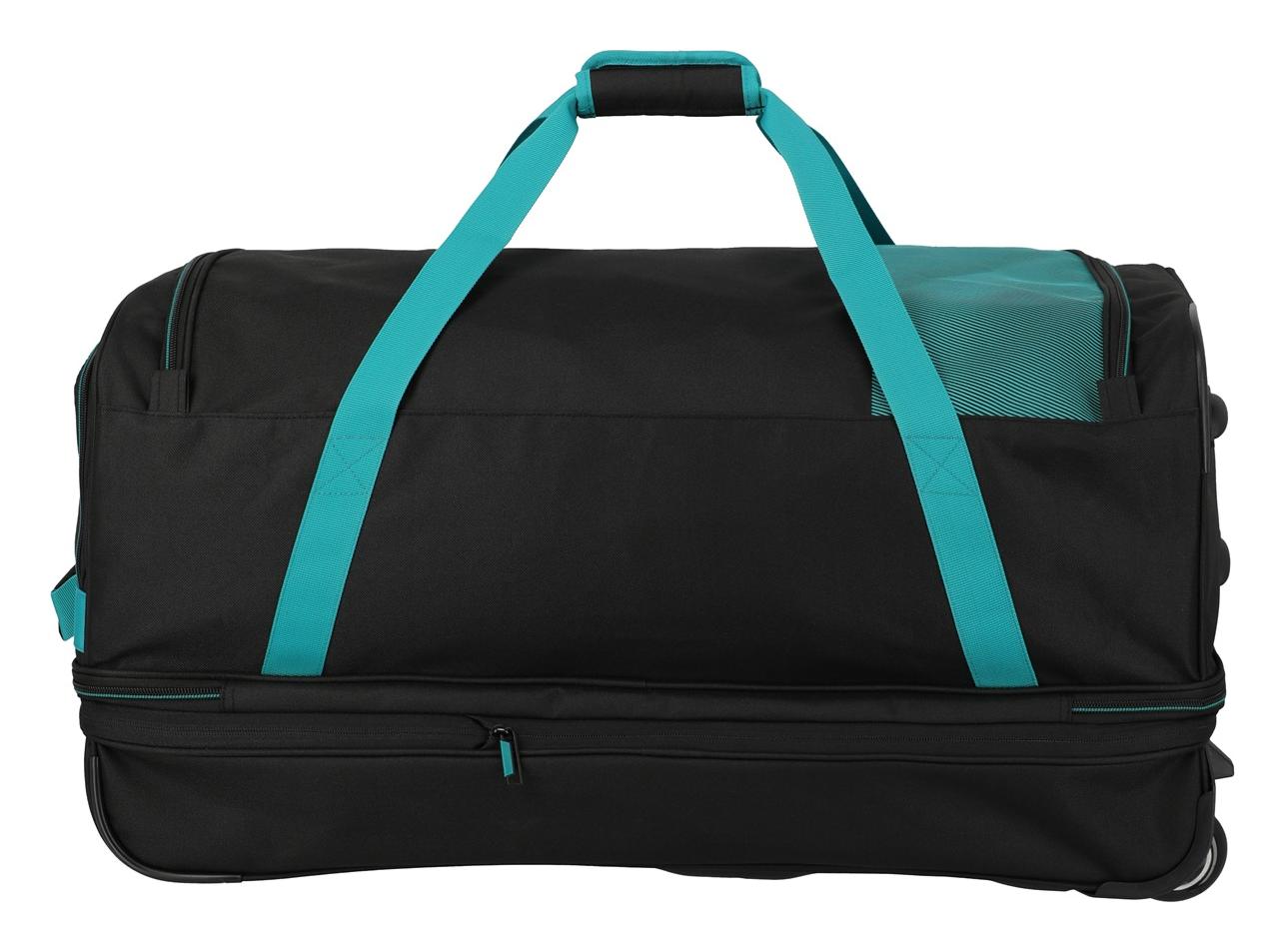 Travelite Basics Wheeled duffle L exp Black/petrol - Image 4