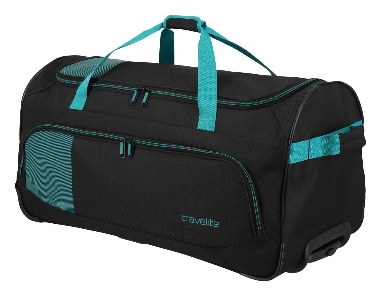 Travelite Basics Fresh Wheeled duffle L Black/petrol - Image 3