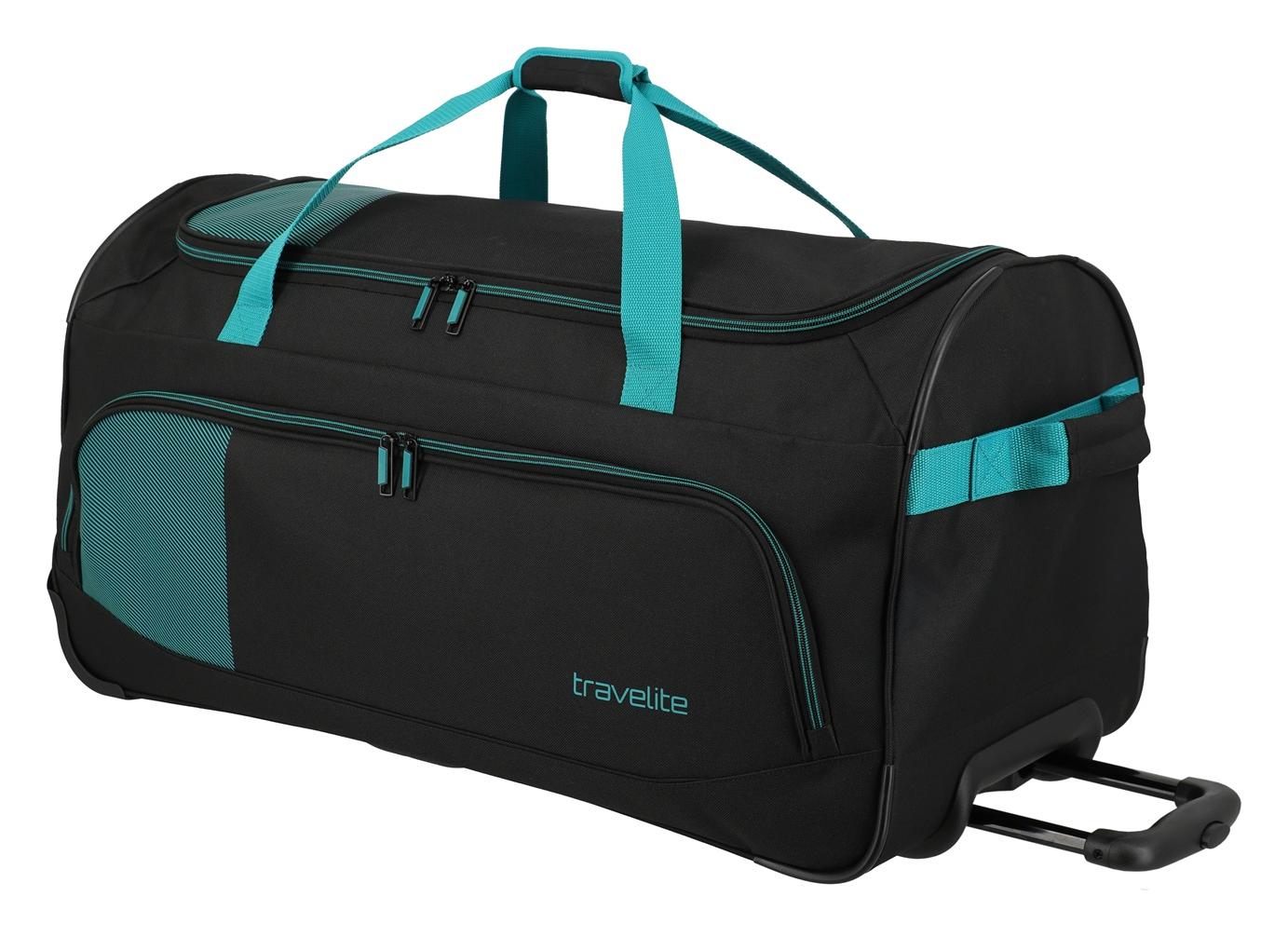Travelite Basics Fresh Wheeled duffle L Black/petrol - Image 5