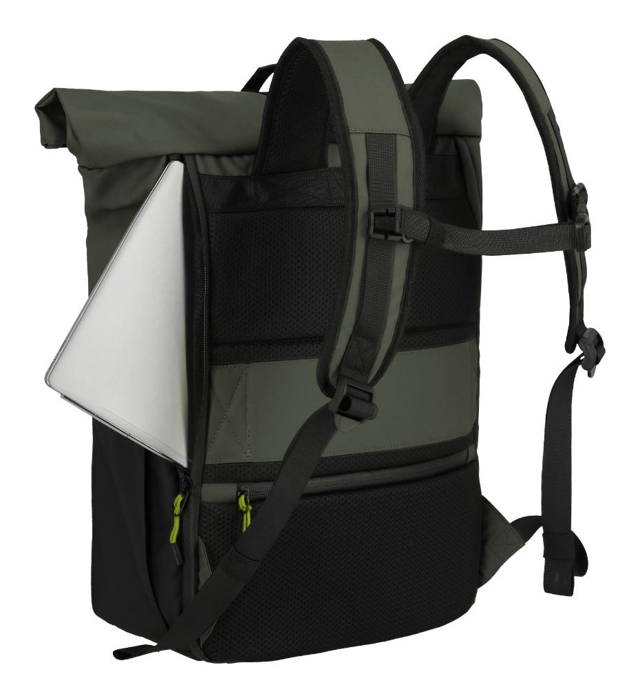 Rolovací batoh Travelite Briize Backpack M Roll-Up Khaki - Obrázek 5