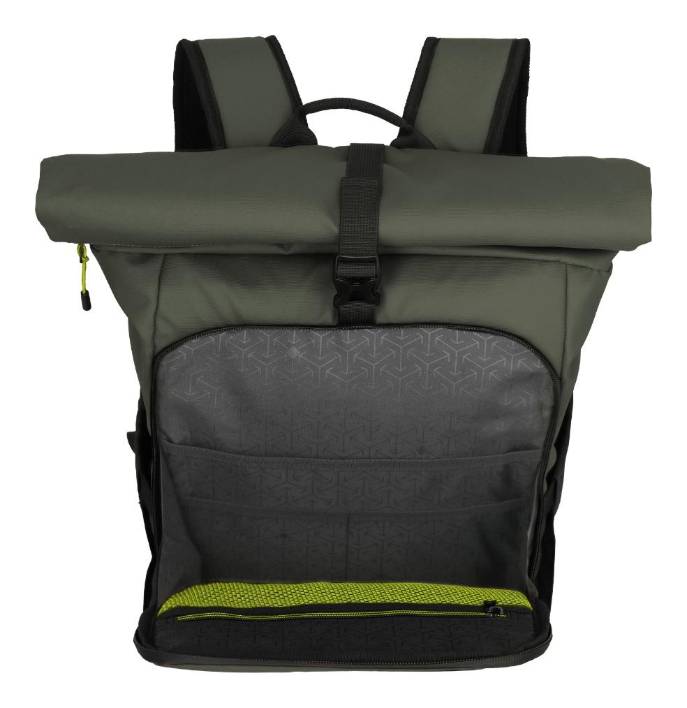 Rolovací batoh Travelite Briize Backpack M Roll-Up Khaki - Obrázek 6