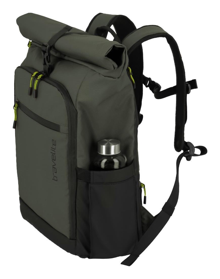 Rolovací batoh Travelite Briize Backpack M Roll-Up Khaki - Obrázek 3