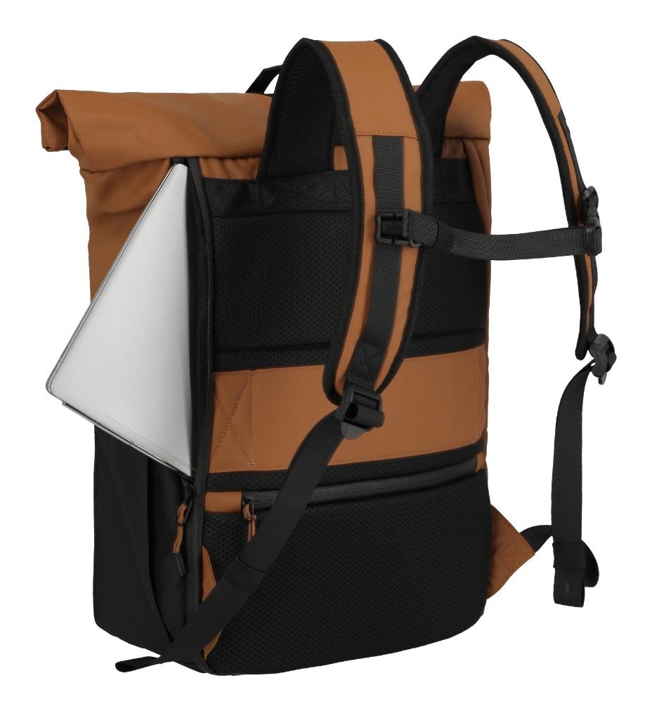 Rolovací batoh Travelite Briize Backpack M Roll-Up Curry - Obrázek 4