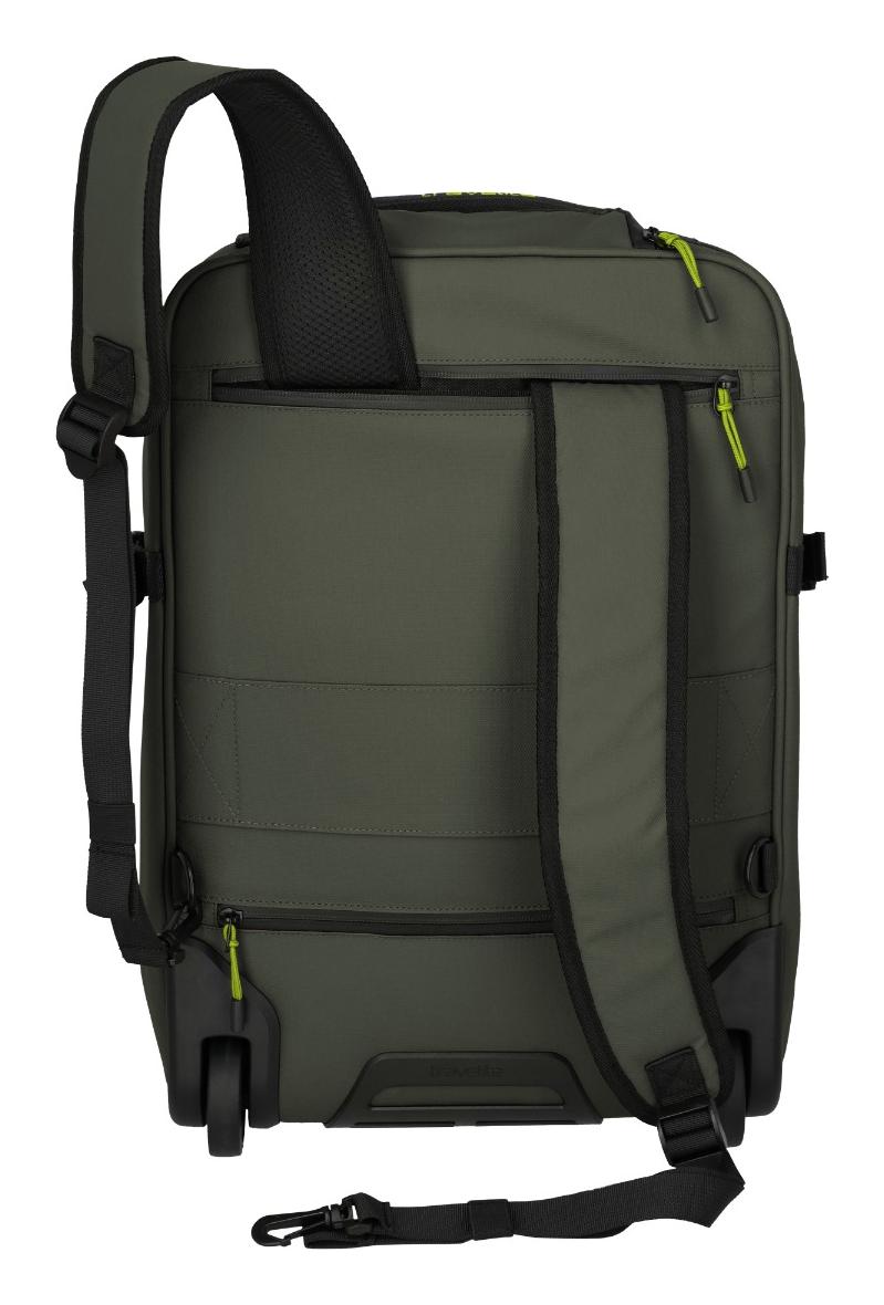 Cestovní batoh na kolečkách Travelite Briize Backpack L Trolley Khaki