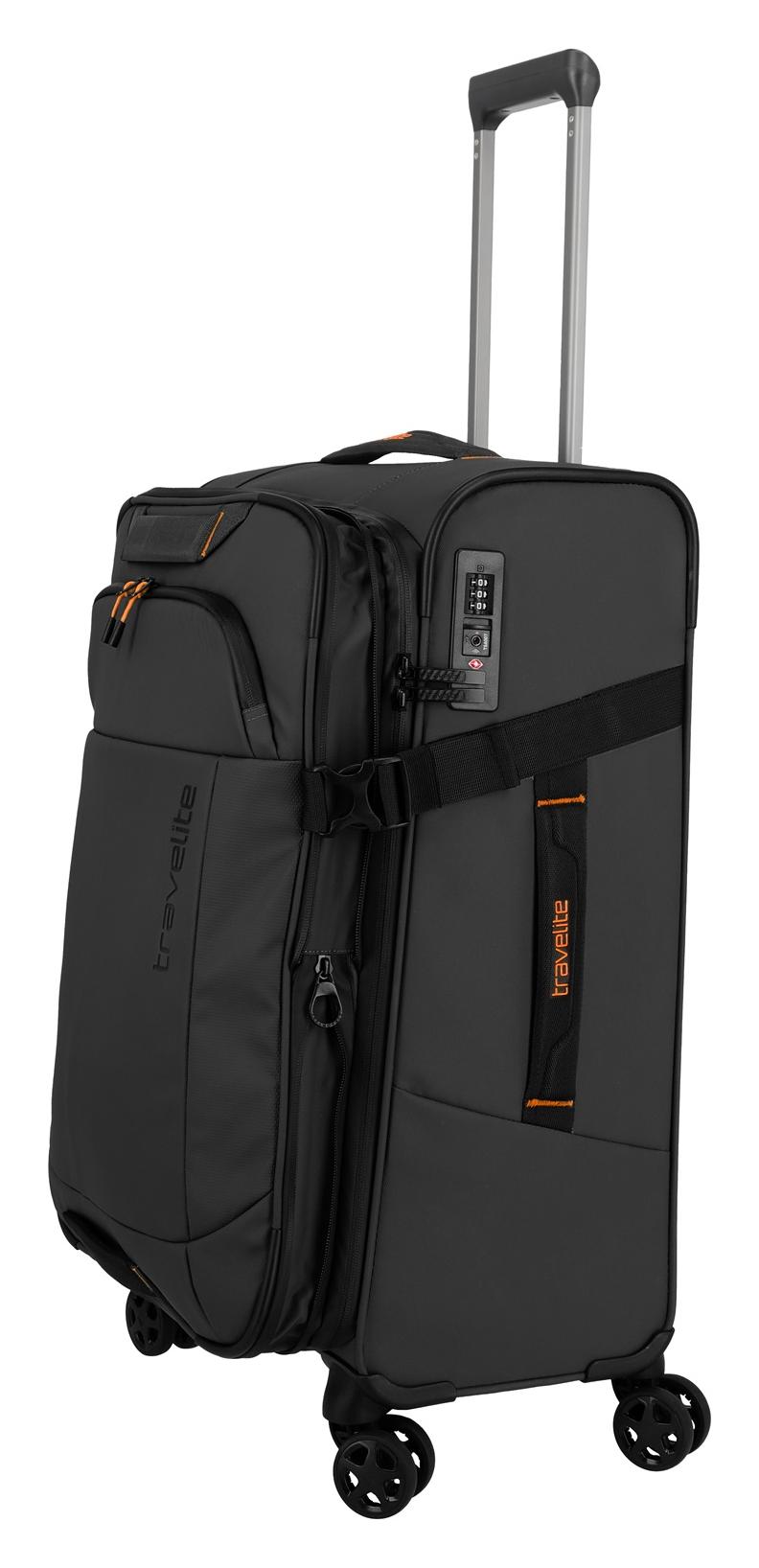 Střední textilní kufr na kolečkách Travelite Briize M Black