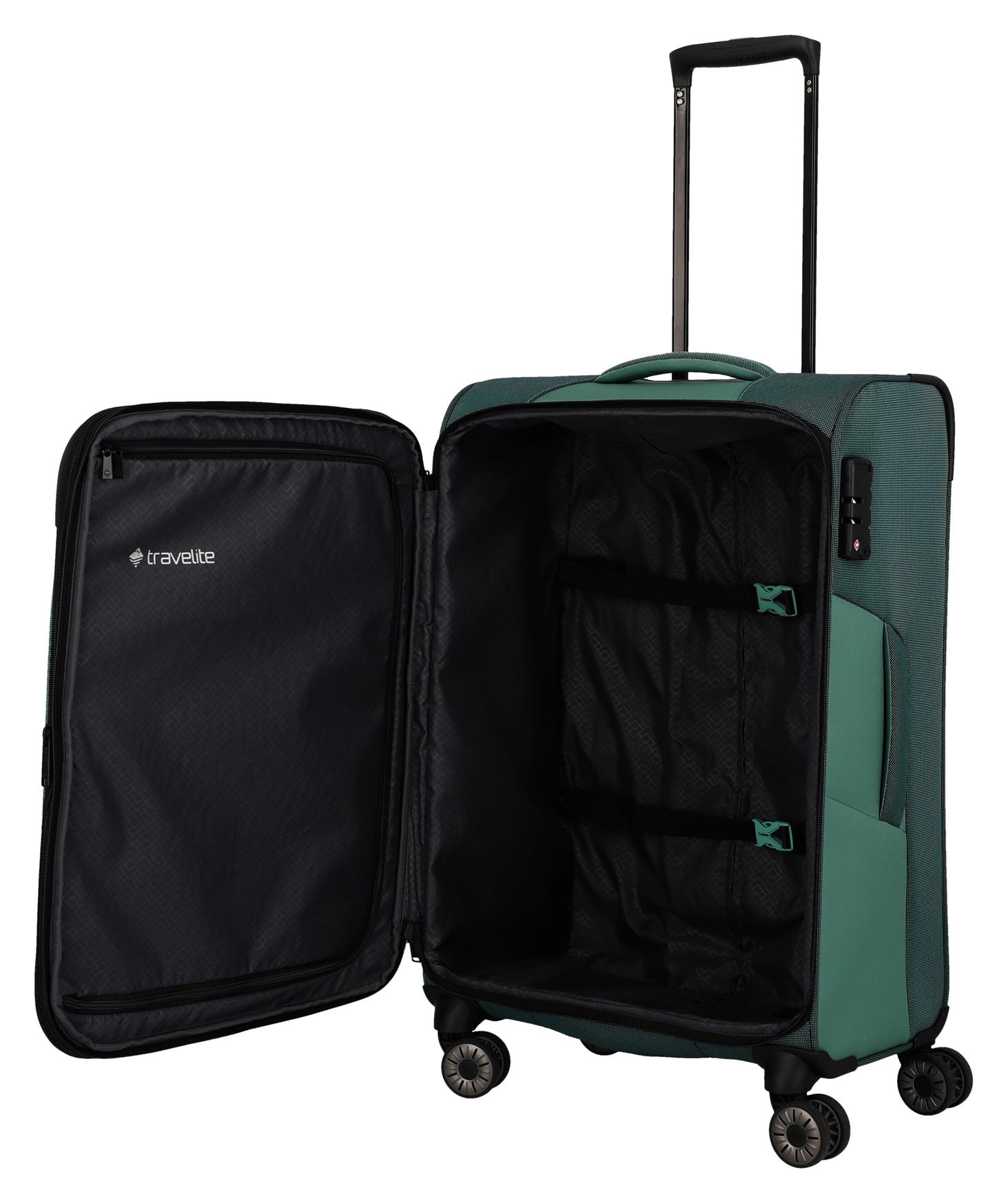 Střední textilní kufr Travelite Viia 4w M Green (obrázek 6)