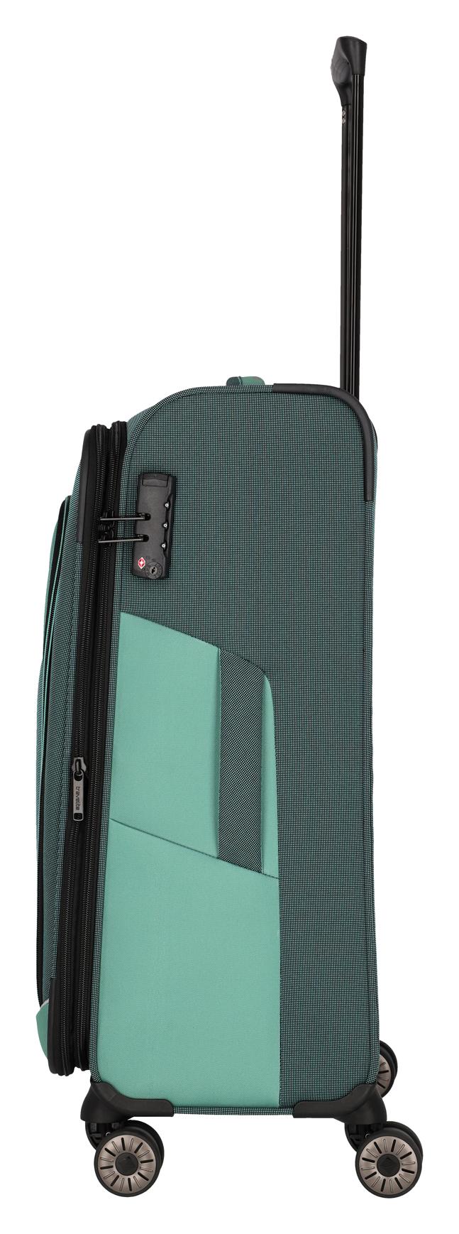 Střední textilní kufr Travelite Viia 4w M Green (obrázek 3)