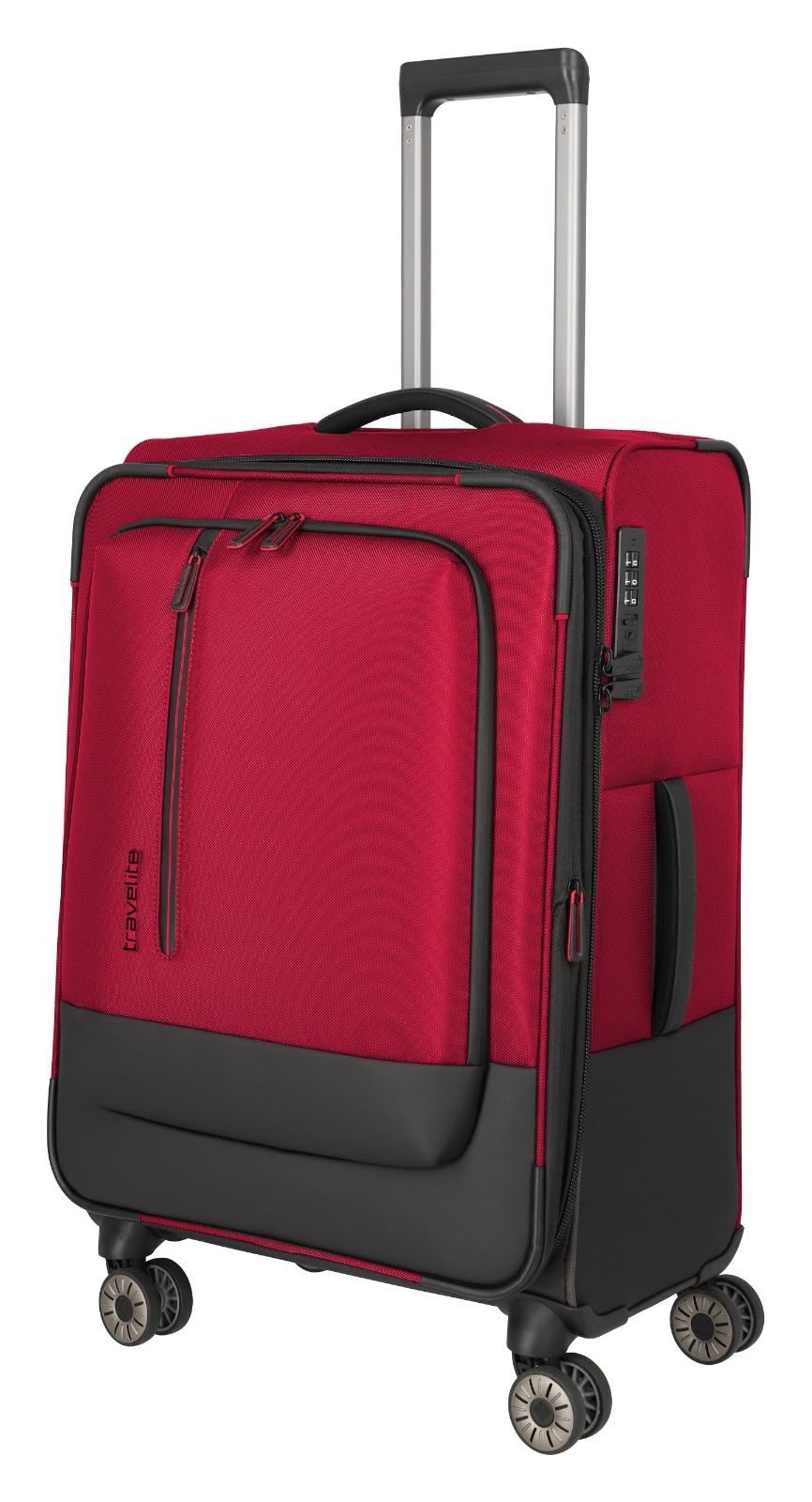 Střední cestovní kufr na kolečkách Travelite Crosslite 5.0 M Red