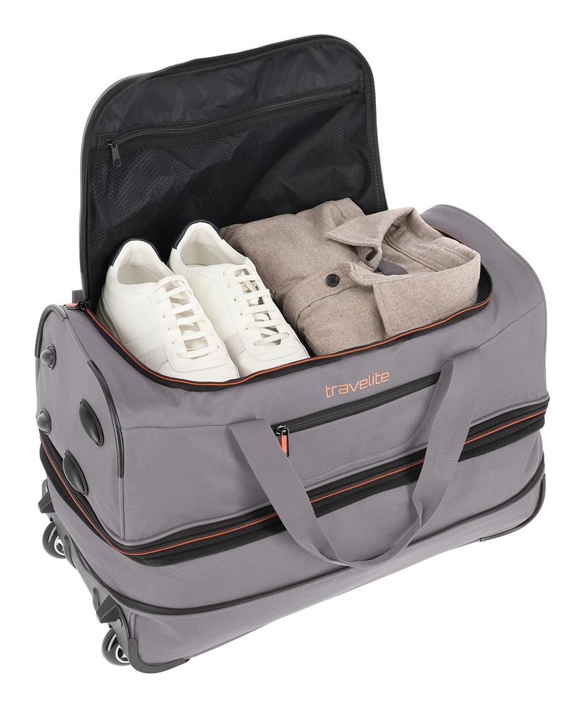Travelite Basics Wheeled duffle S Grey/orange - Image 5