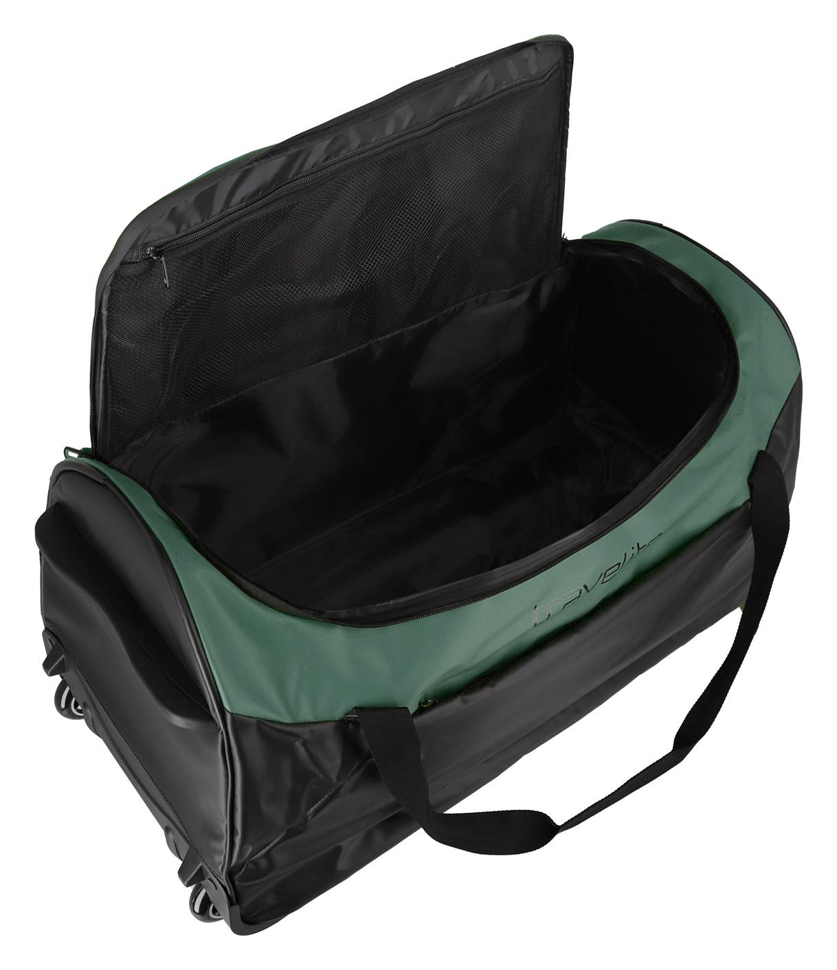 Cestovní taška na kolečkách Travelite Basics Trolley Travel Bag Black/green