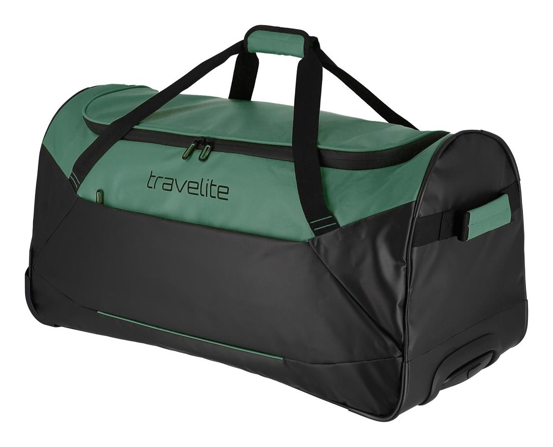 Cestovní taška na kolečkách Travelite Basics Trolley Travel Bag Black/green