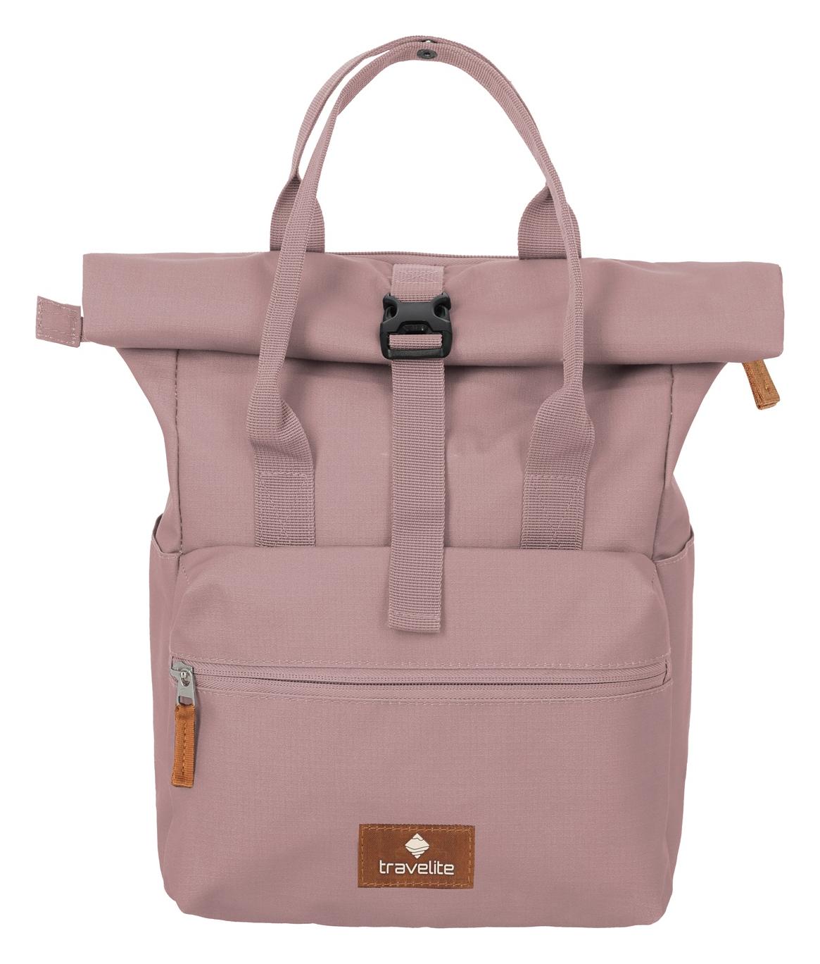 Roll-top batoh Travelite Basics Short Handle Roll-up Smoky rose