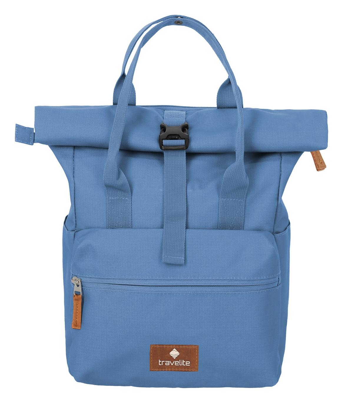 Roll-top batoh Travelite Basics Short Handle Roll-up Denim