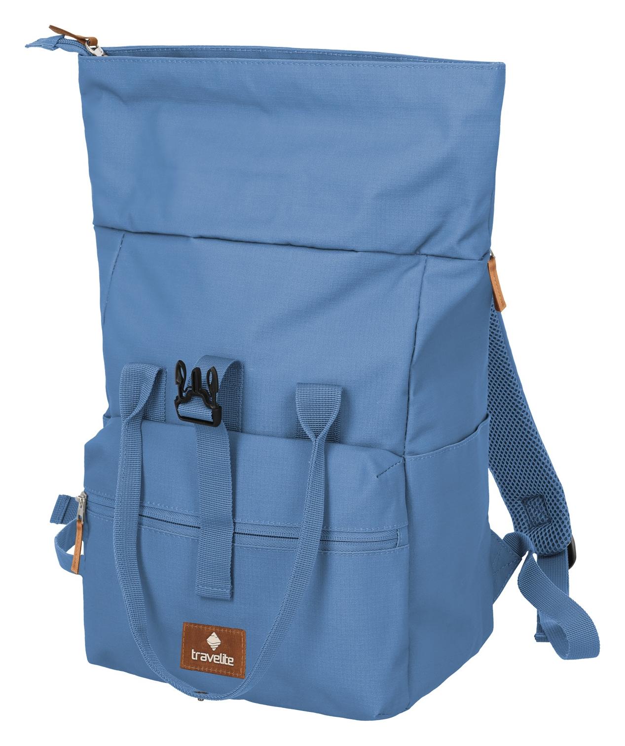 Roll-top batoh Travelite Basics Short Handle Roll-up Denim