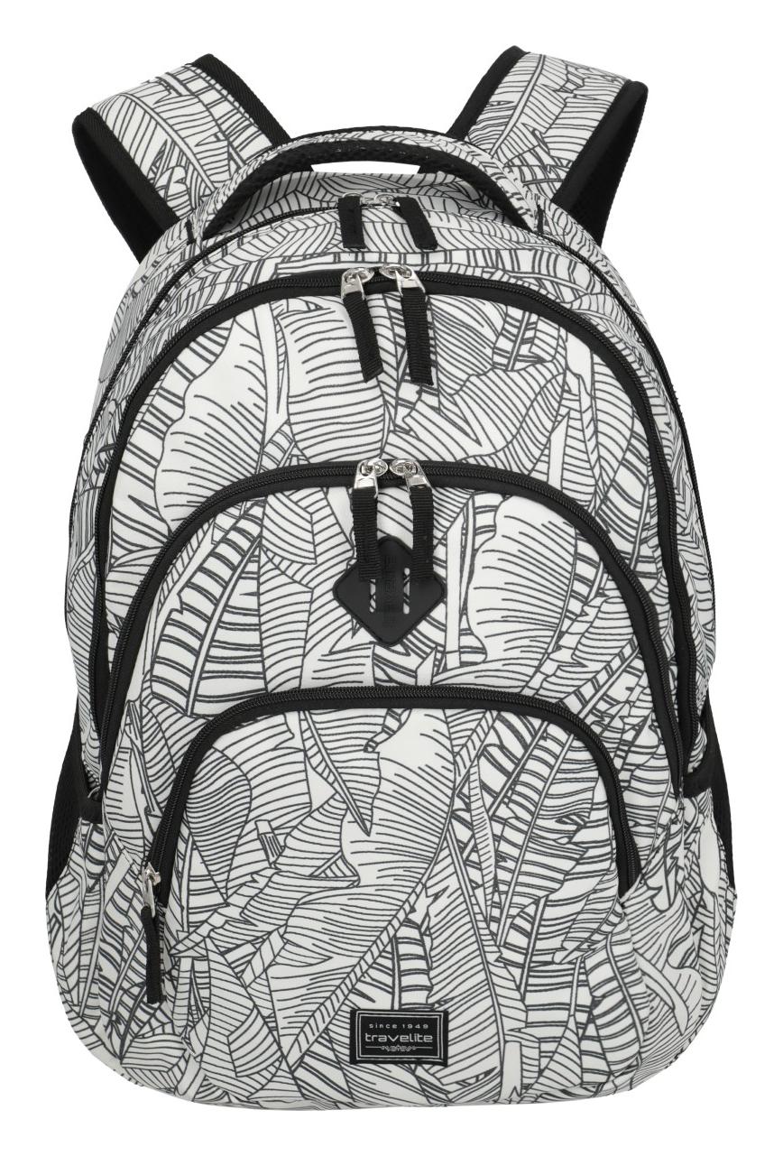 Batoh na notebook Travelite Basics Backpack Print White