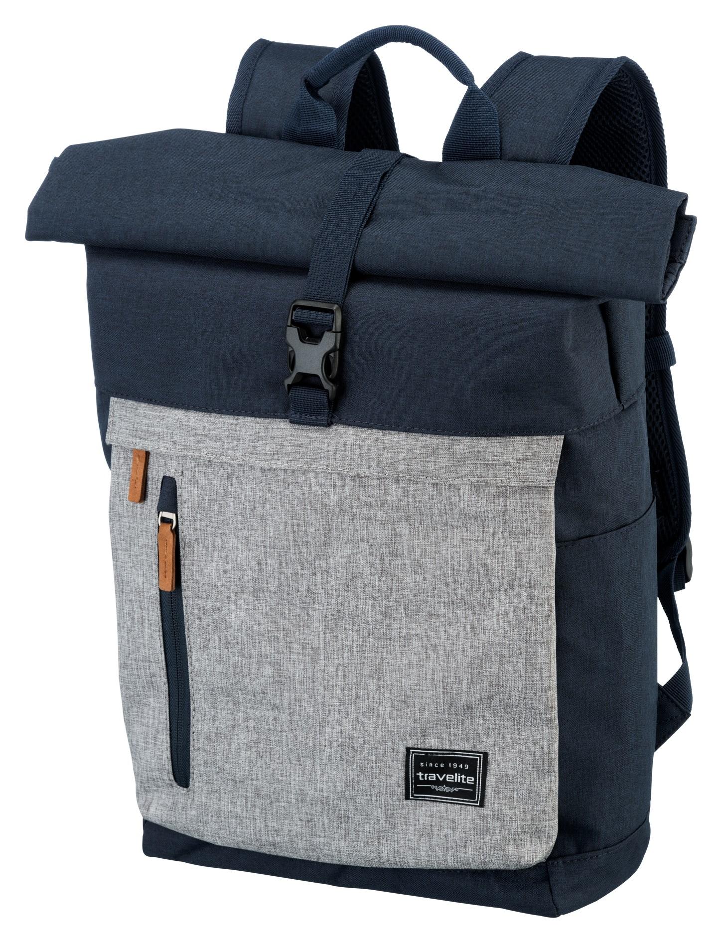 Travelite Basics Roll-up Backpack Navy/Grey