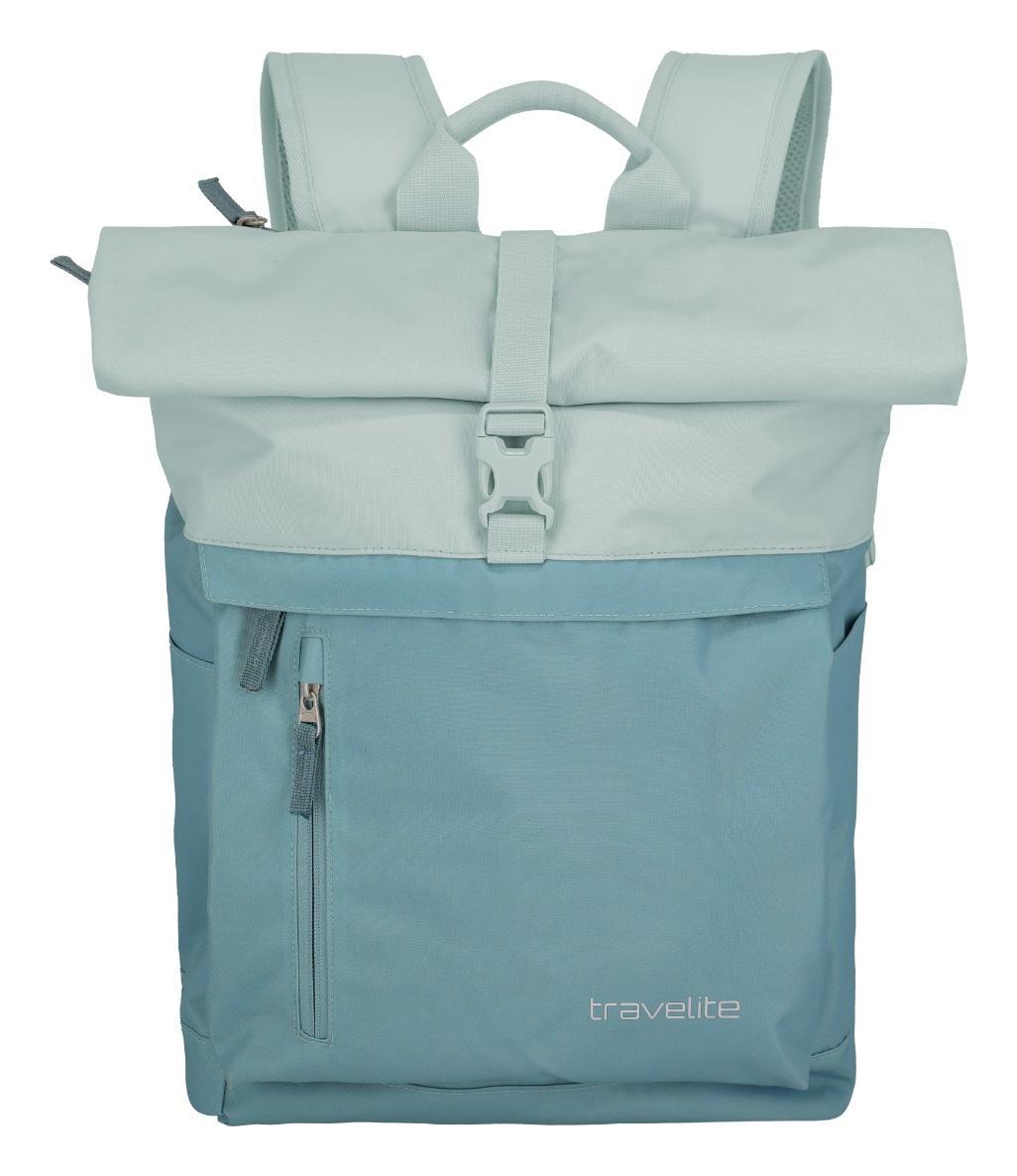 Batoh na notebook Travelite Basics Rollup Backpack Ice Blue